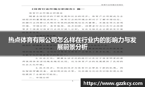 热点体育有限公司怎么样在行业内的影响力与发展前景分析